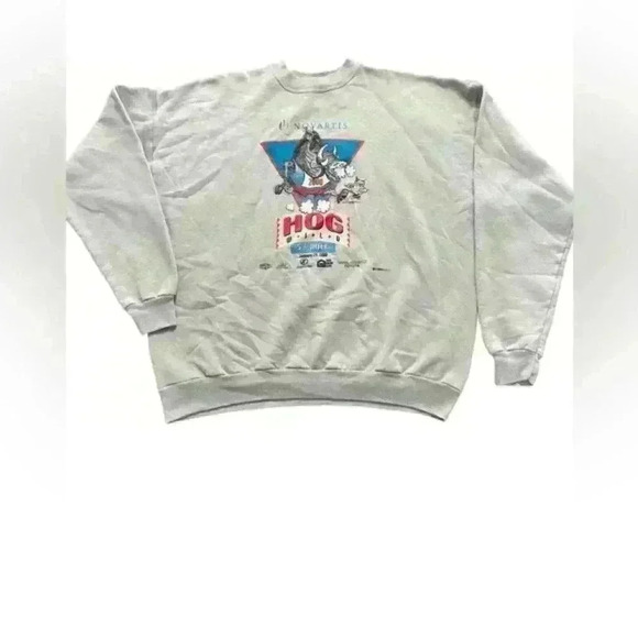 Vintage 2000 Novartis Sweatshirt Hog Wild XL Fun Run‎ Extra Large